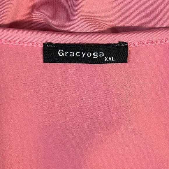 Gracyoga Classic & Comfy Asymmetrical Sleeveless Ruched Pink Dress Size-XXL NWT - Picture 8 of 10